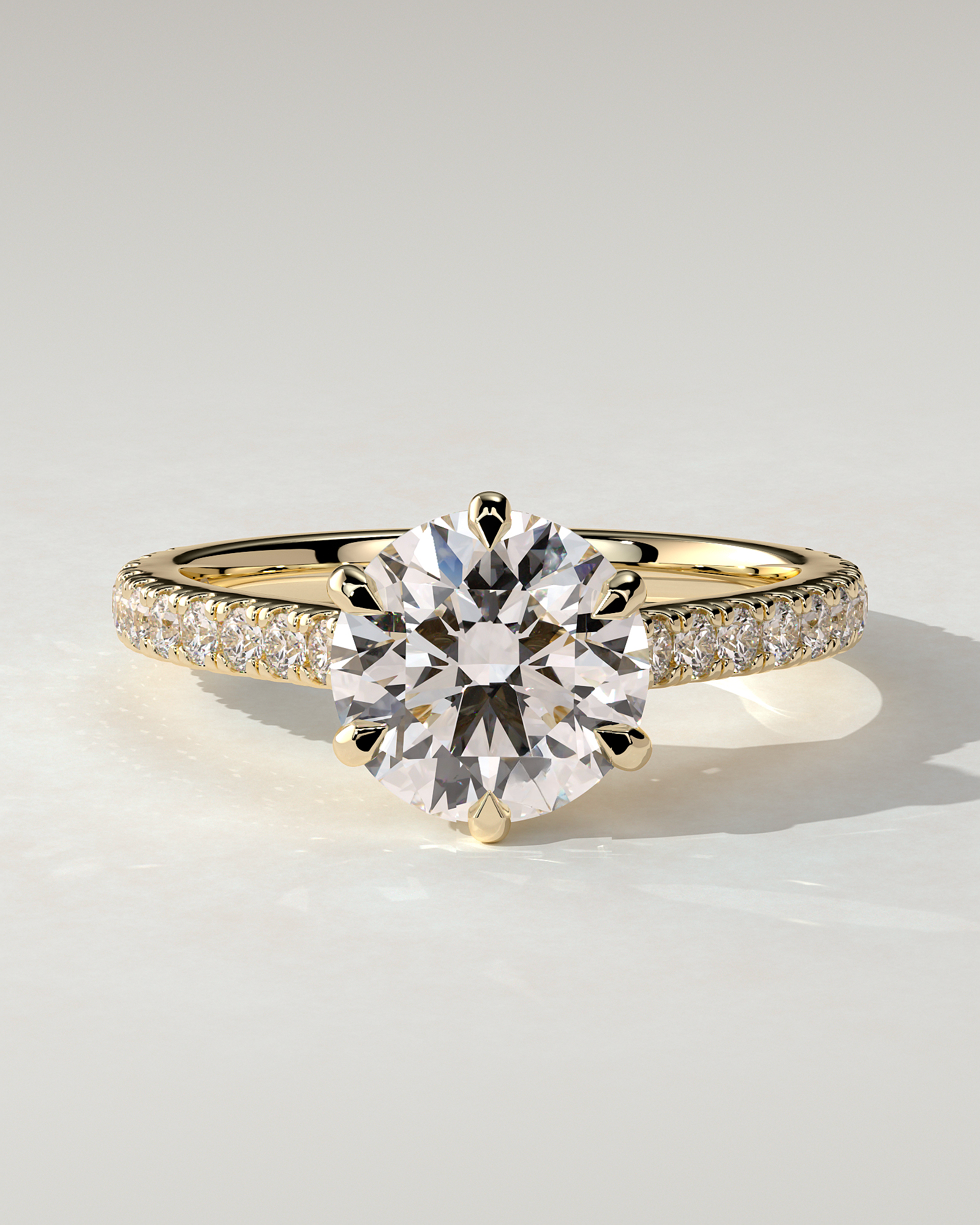 Briar Solitaire Round Ring