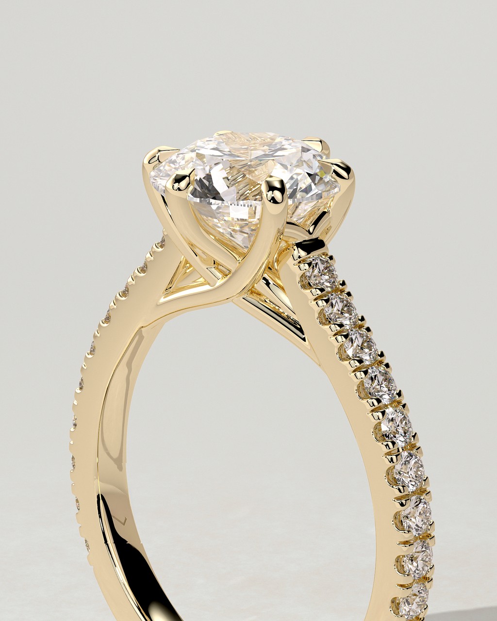 Briar Solitaire Round Ring