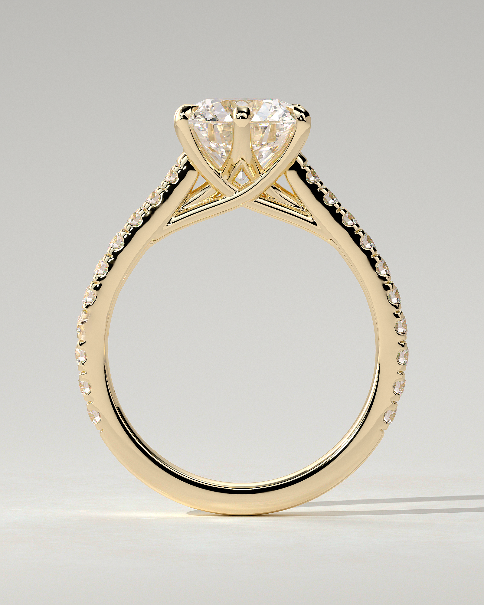 Briar Solitaire Round Ring