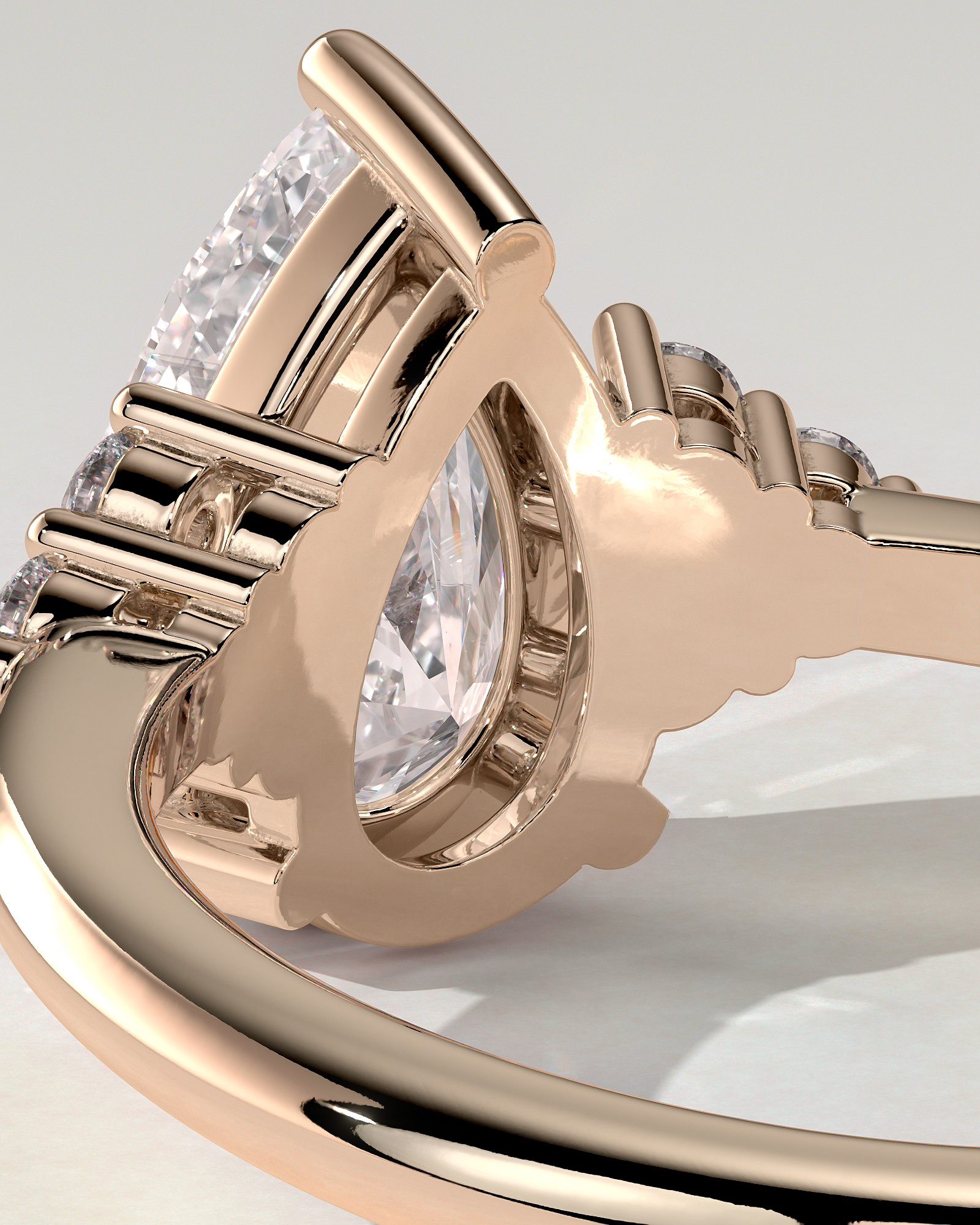 Brooke Solitaire Pear Ring