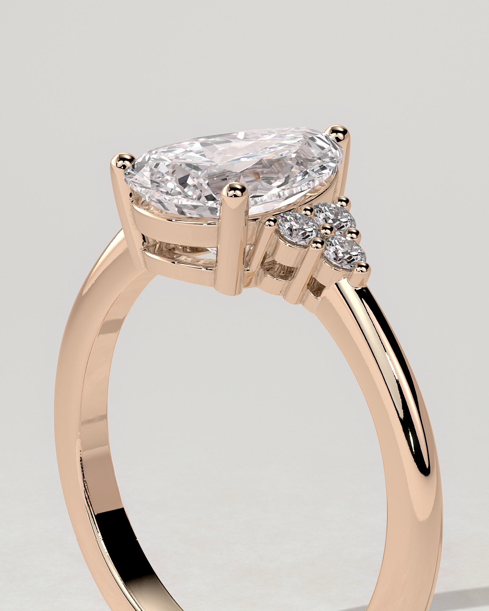 Brooke Solitaire Pear Ring