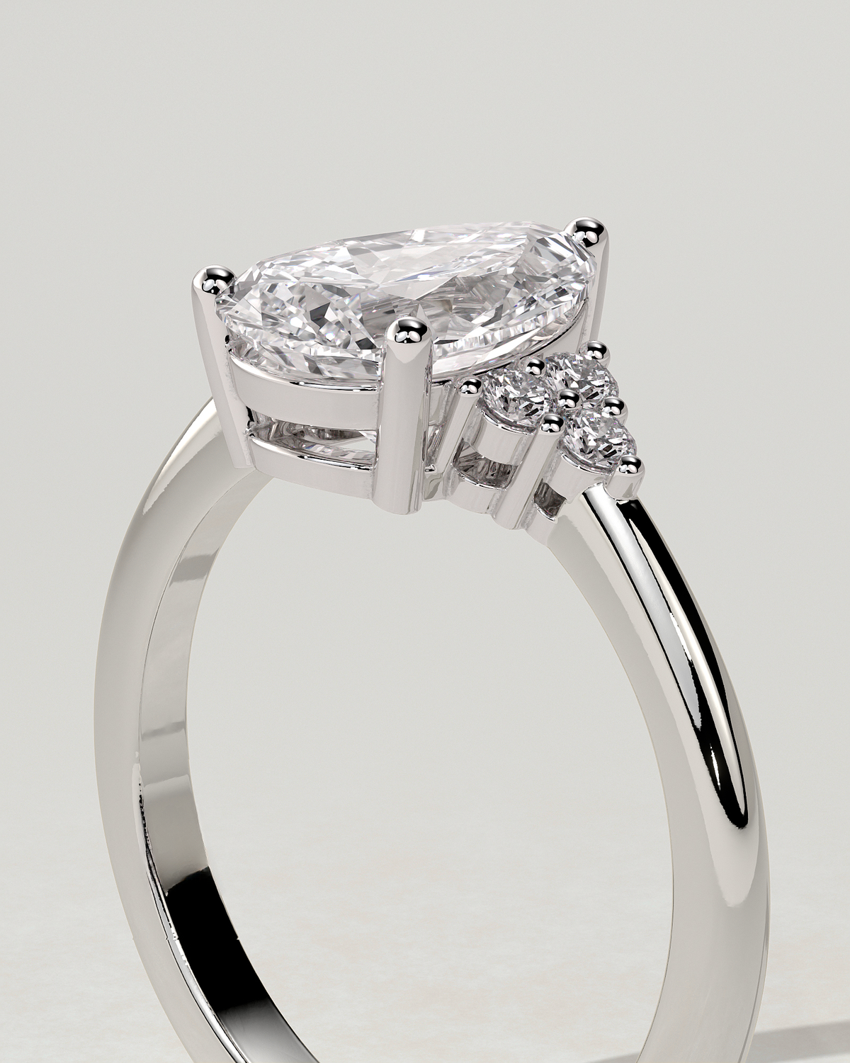 Brooke Solitaire Pear Ring
