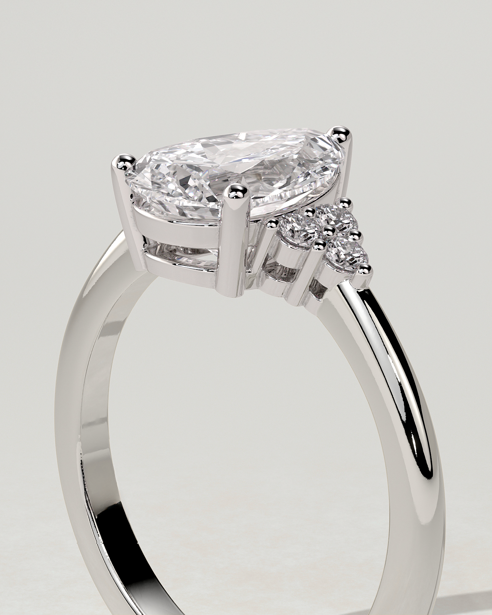 Brooke Solitaire Pear Ring