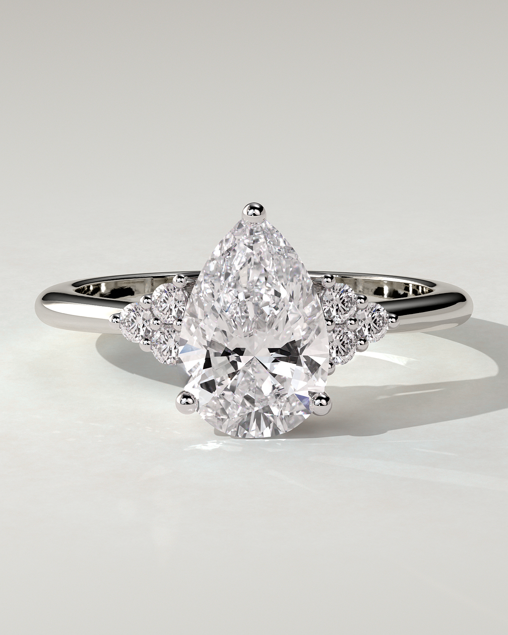 Brooke Solitaire Pear Ring