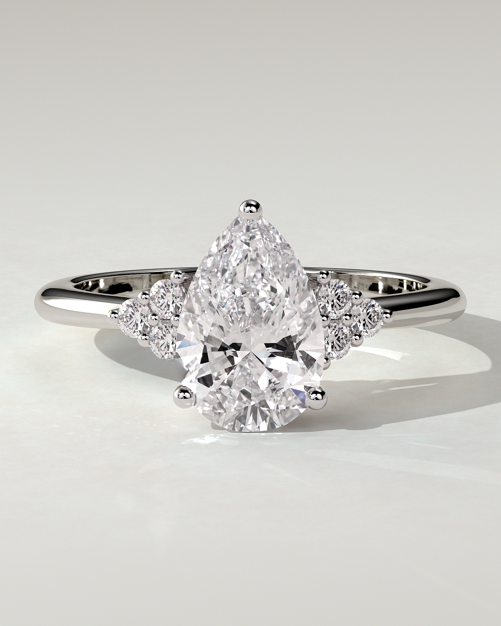 Brooke Solitaire Pear Ring