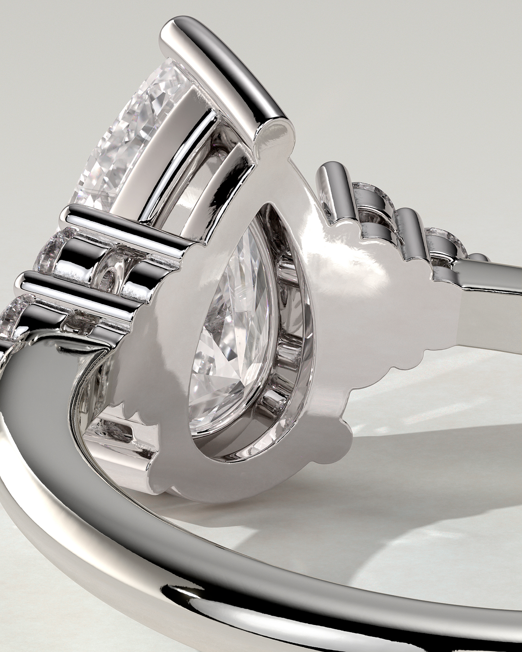 Brooke Solitaire Pear Ring