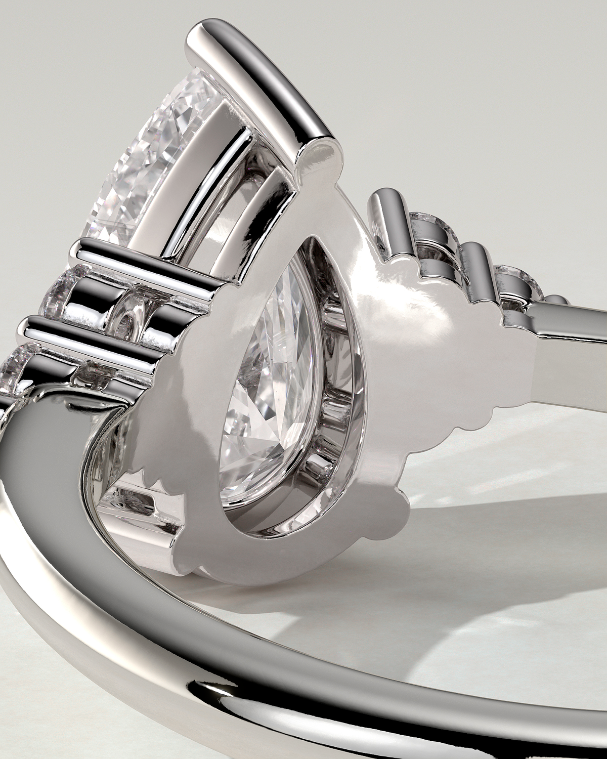 Brooke Solitaire Pear Ring