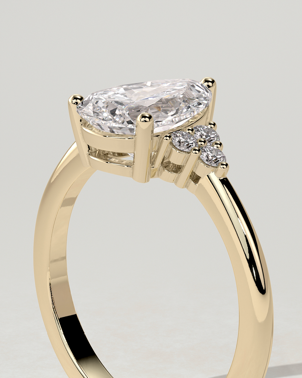 Brooke Solitaire Pear Ring