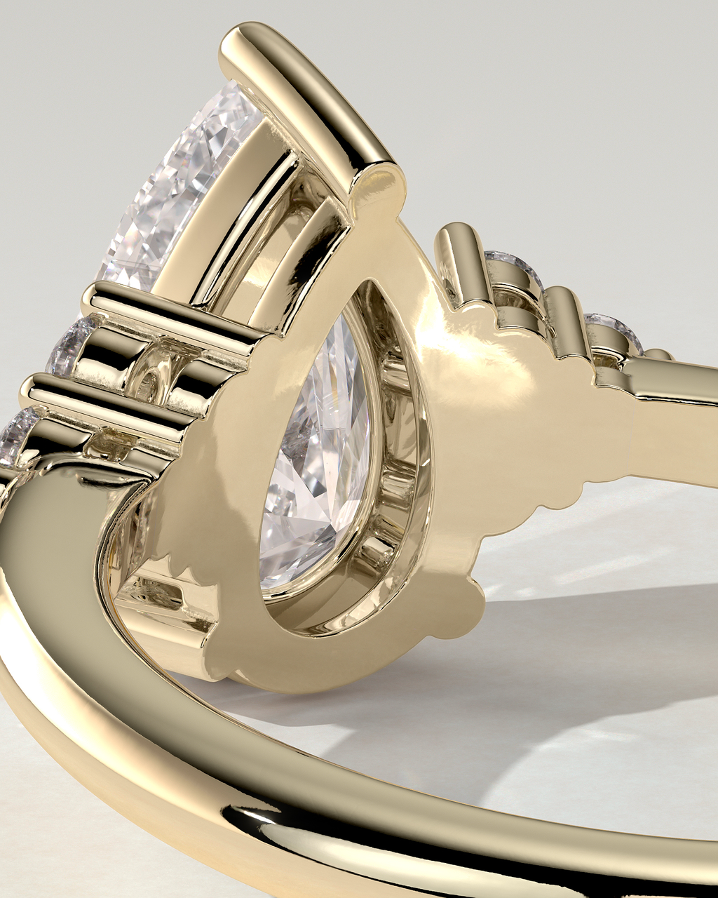 Brooke Solitaire Pear Ring