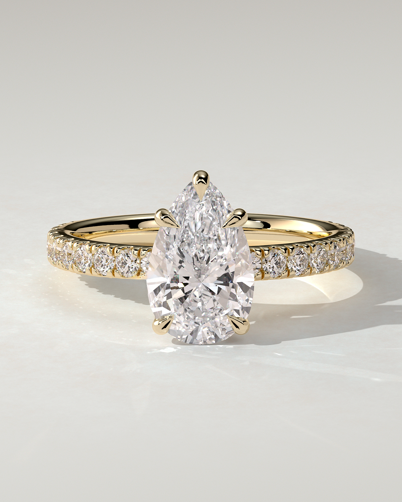 Brynlee Solitaire Pear Ring