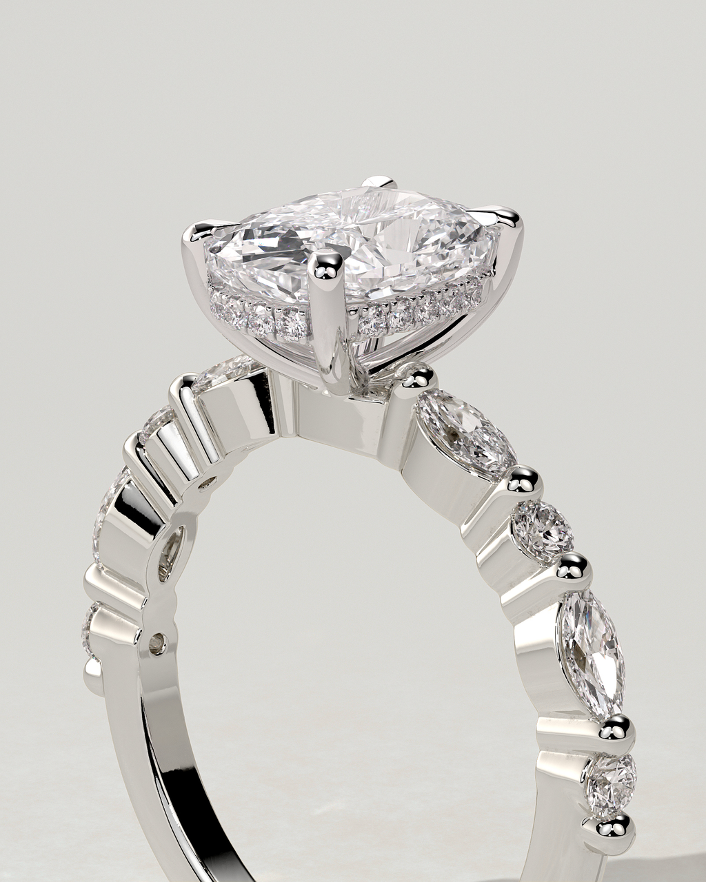 Cali Solitaire Cushion Ring