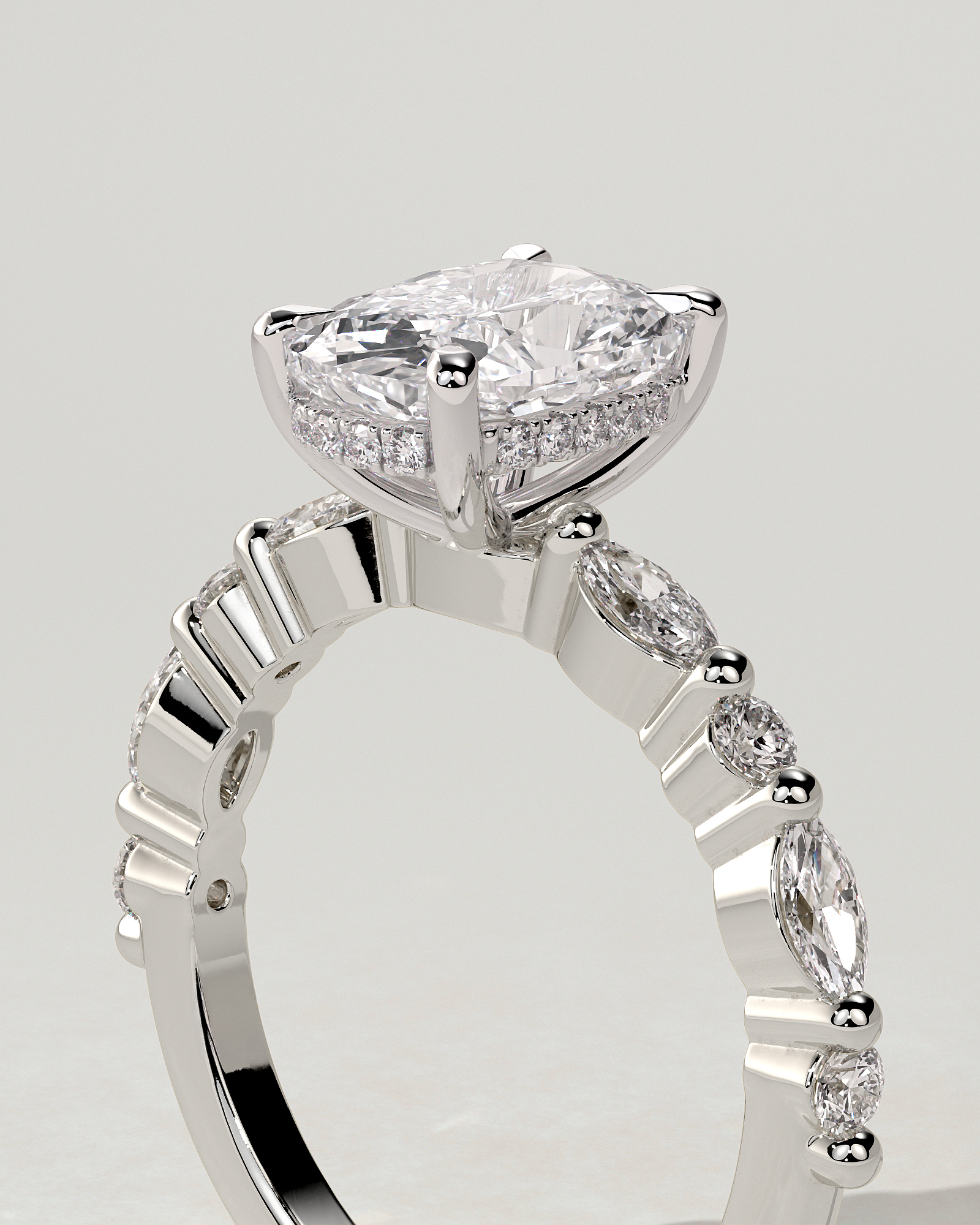 Cali Solitaire Cushion Ring