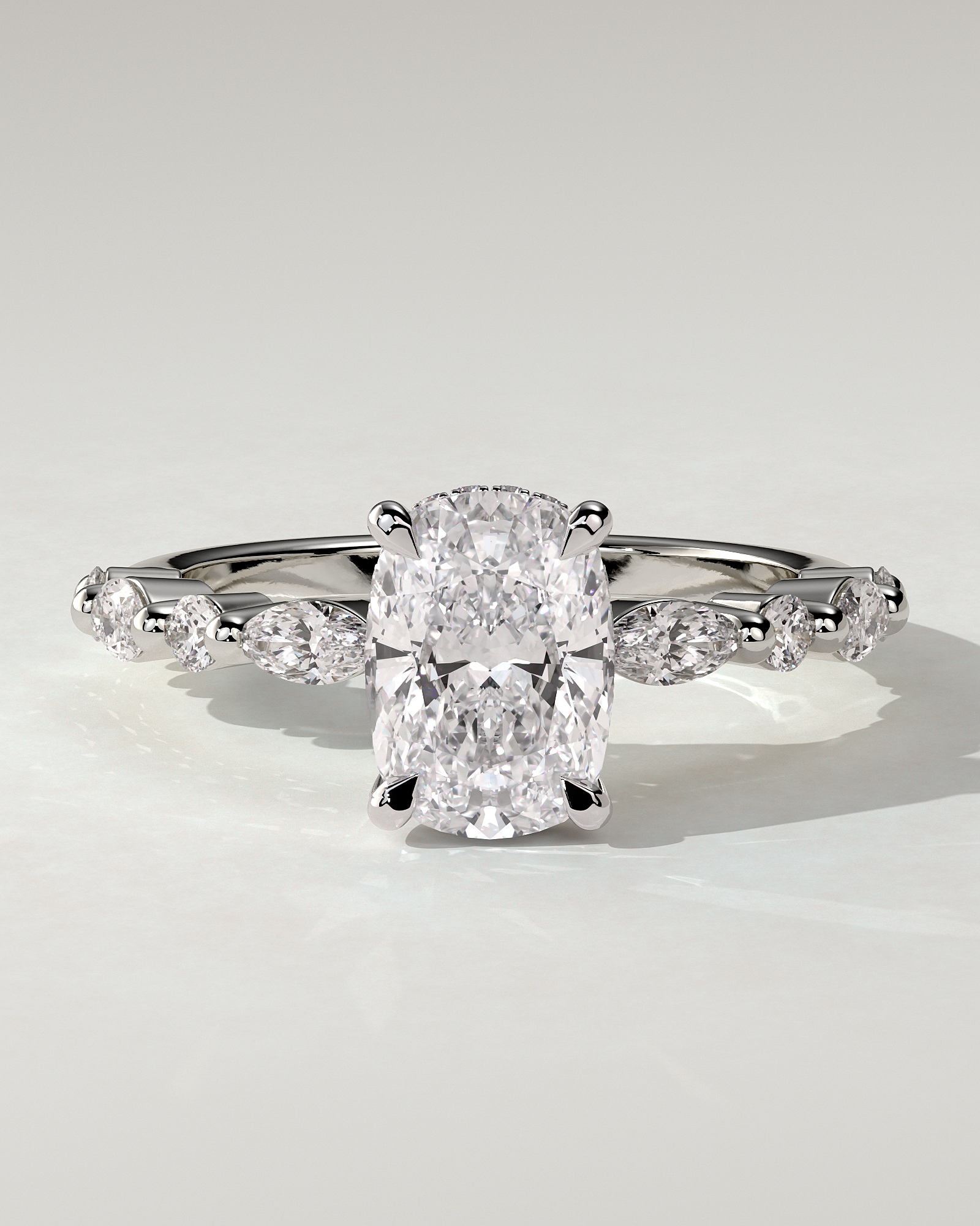 Cali Solitaire Cushion Ring