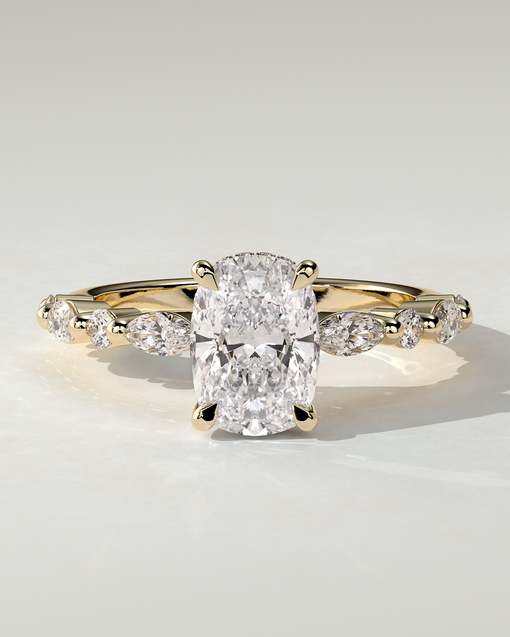 Cali Solitaire Cushion Ring