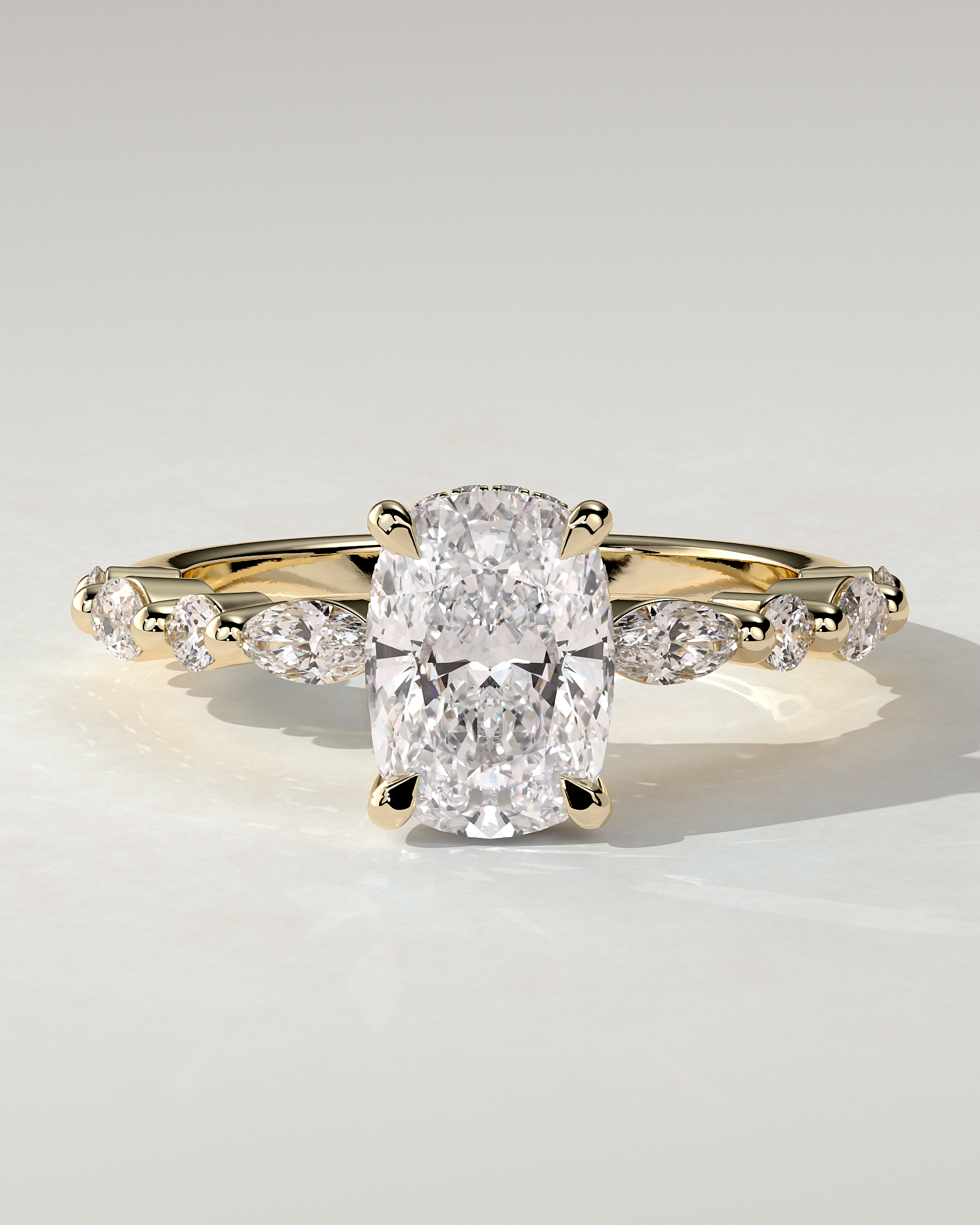 Cali Solitaire Cushion Ring