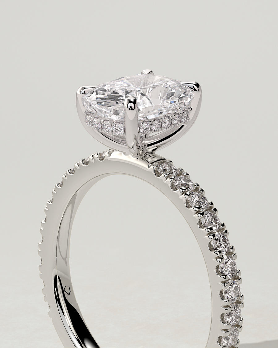 Camilla Solitaire Cushion Ring