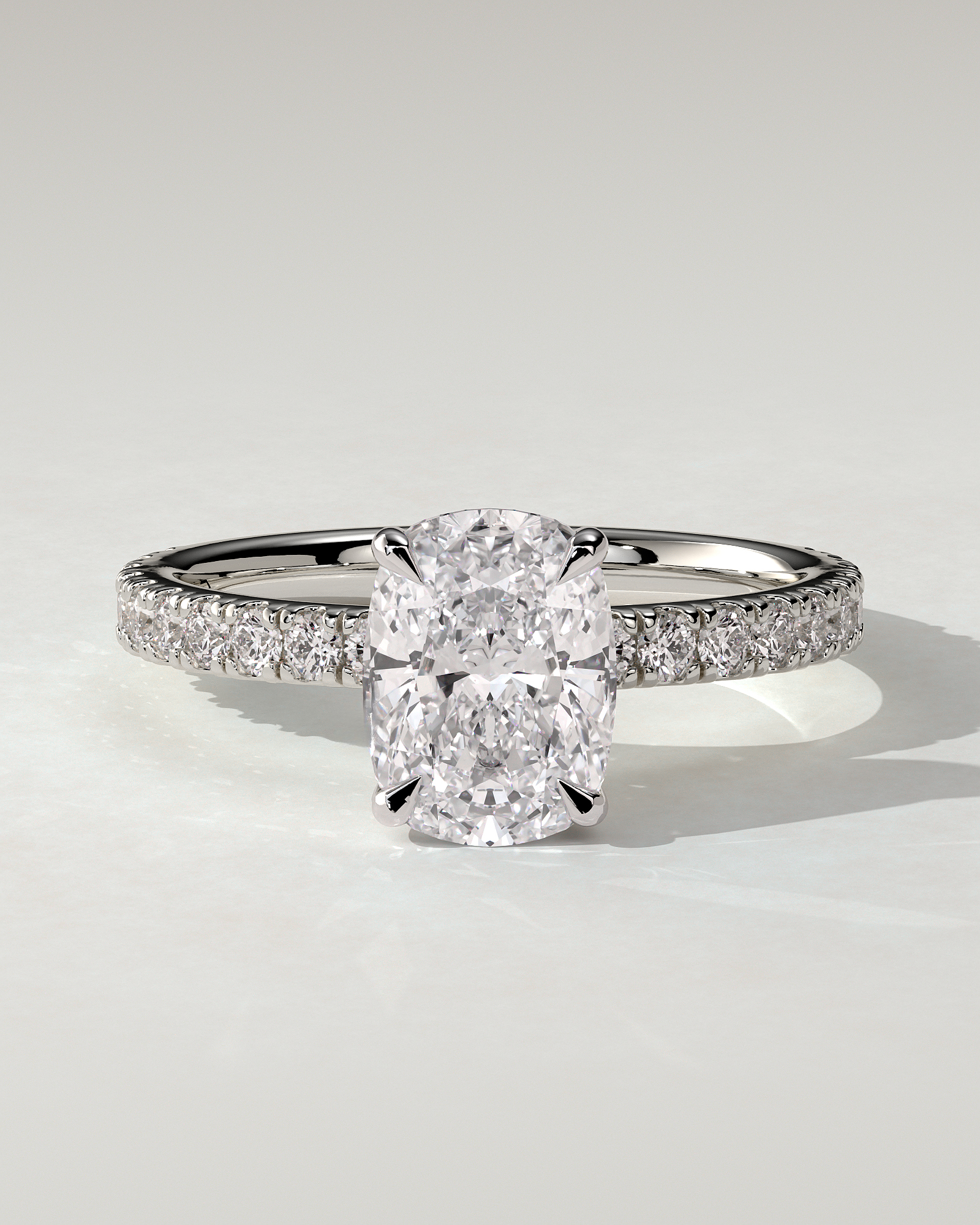 Camilla Solitaire Cushion Ring