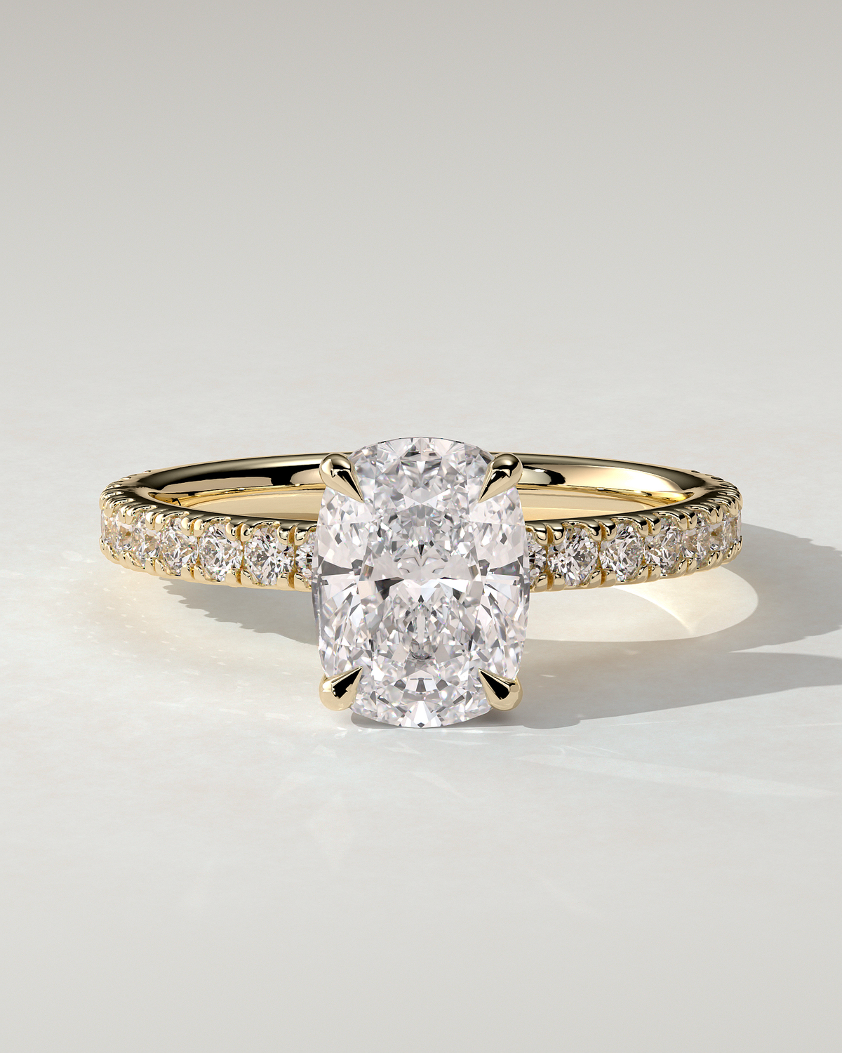 Camilla Solitaire Cushion Ring