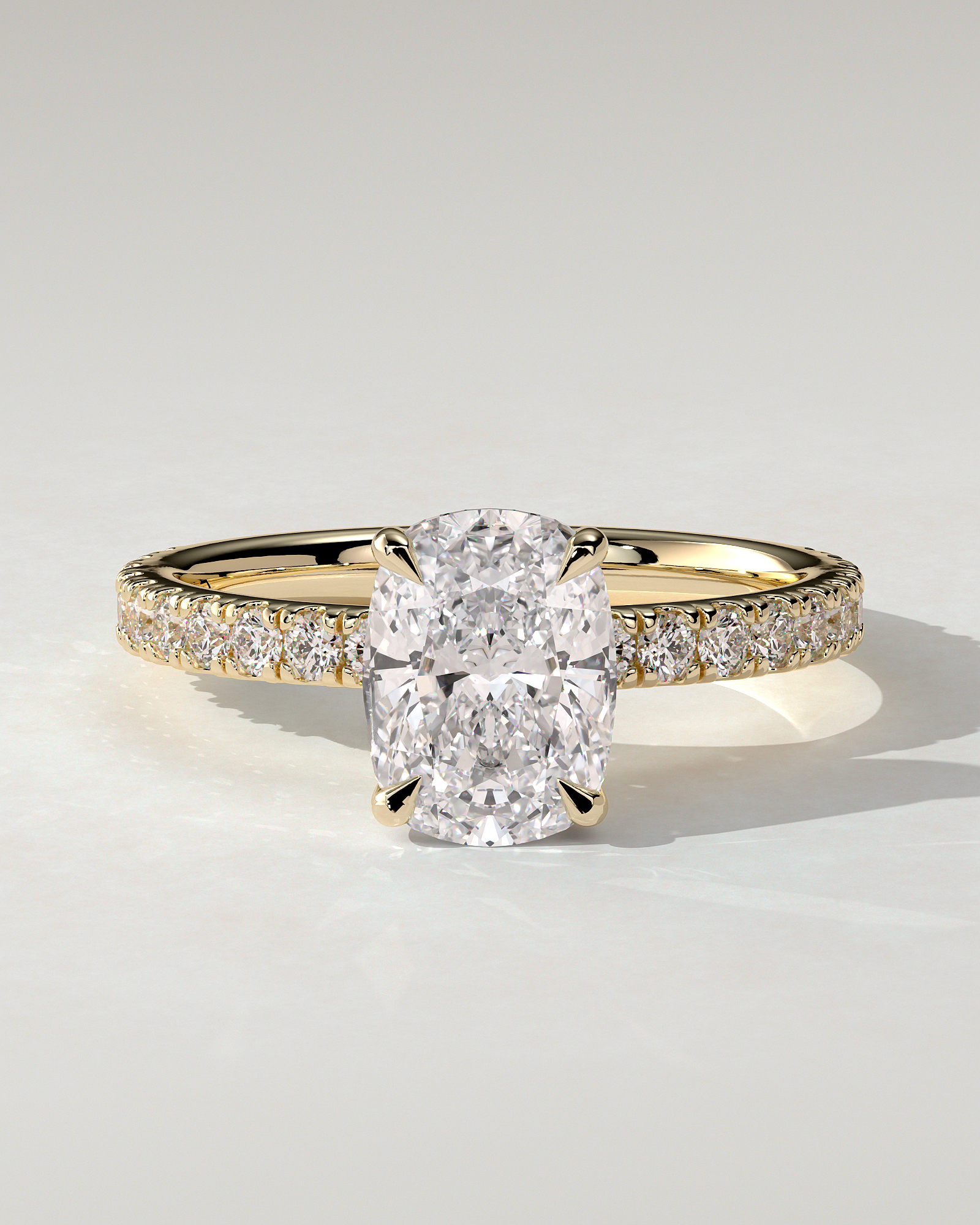 Camilla Solitaire Cushion Ring