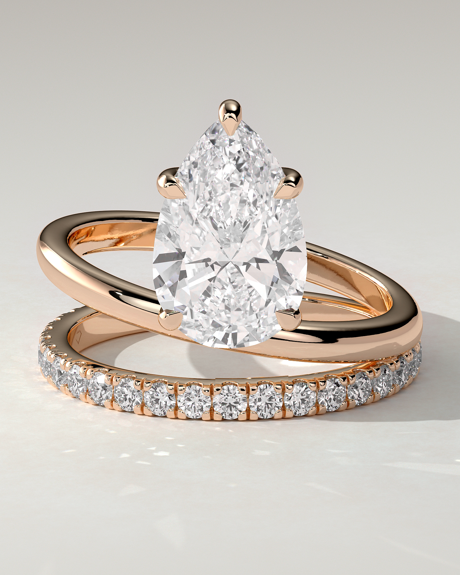 Candice Solitaire Pear Ring