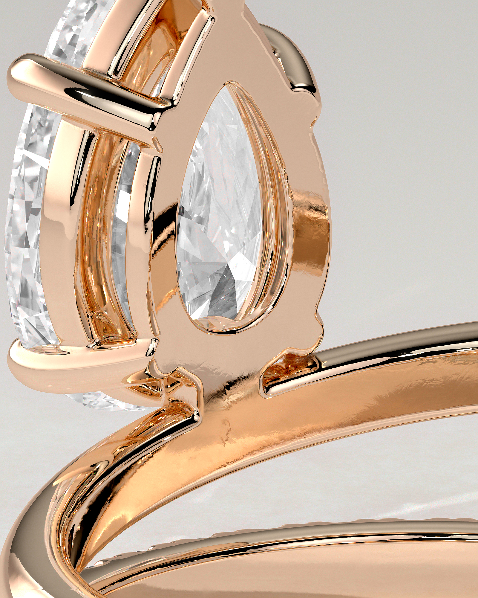 Candice Solitaire Pear Ring