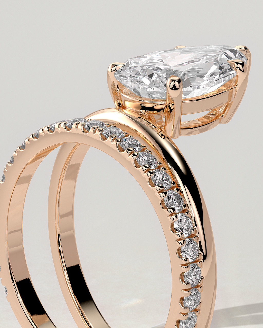 Candice Solitaire Pear Ring