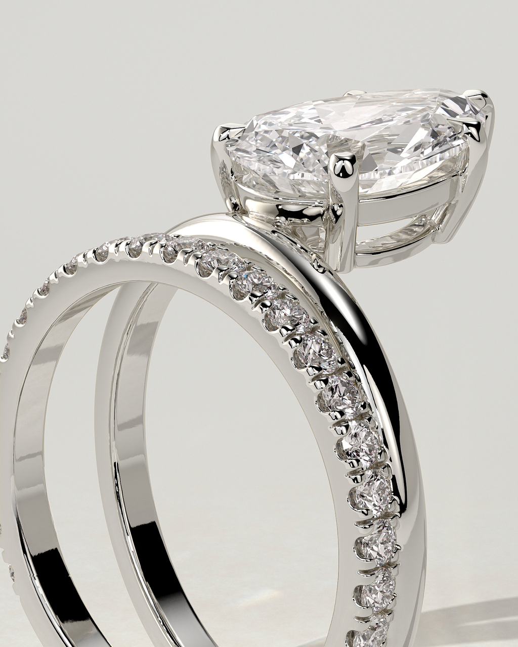Candice Solitaire Pear Ring