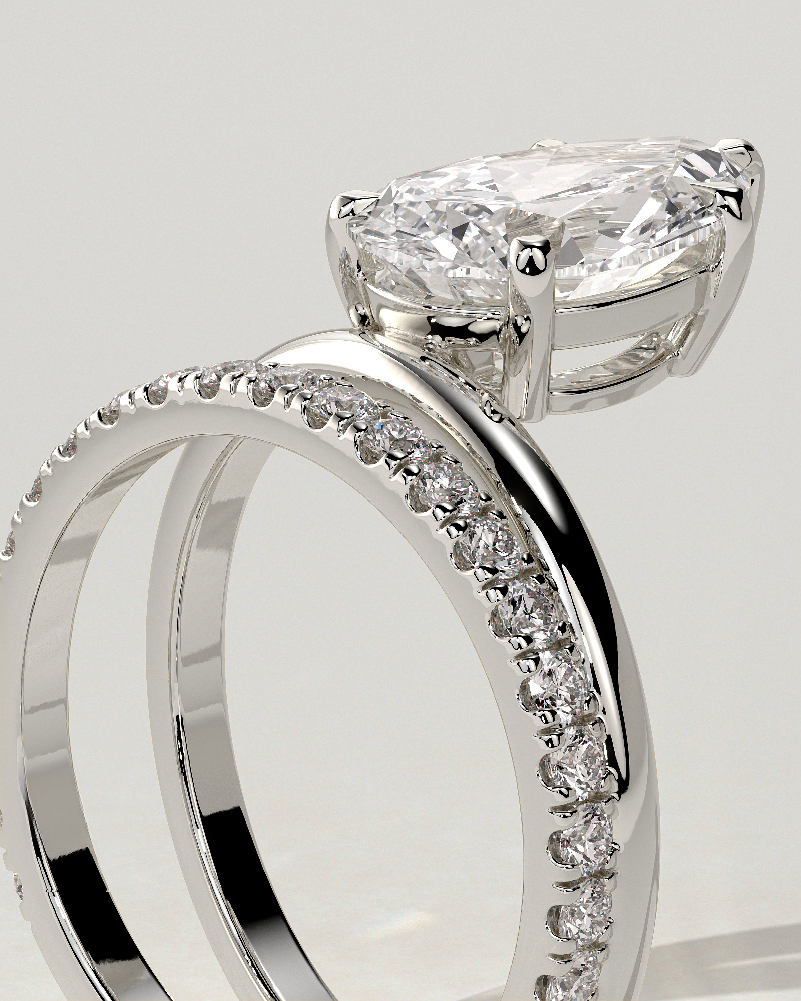 Candice Solitaire Pear Ring