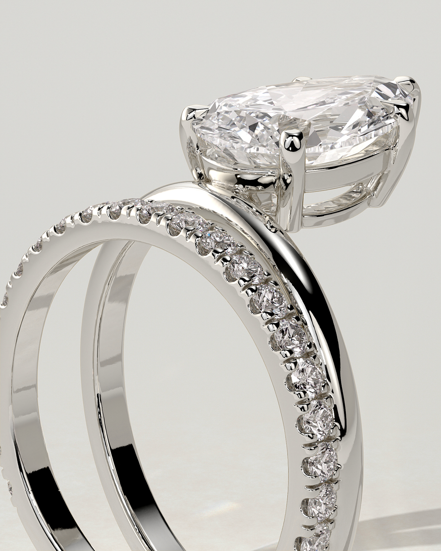 Candice Solitaire Pear Ring