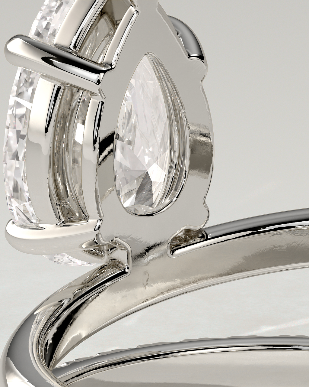 Candice Solitaire Pear Ring