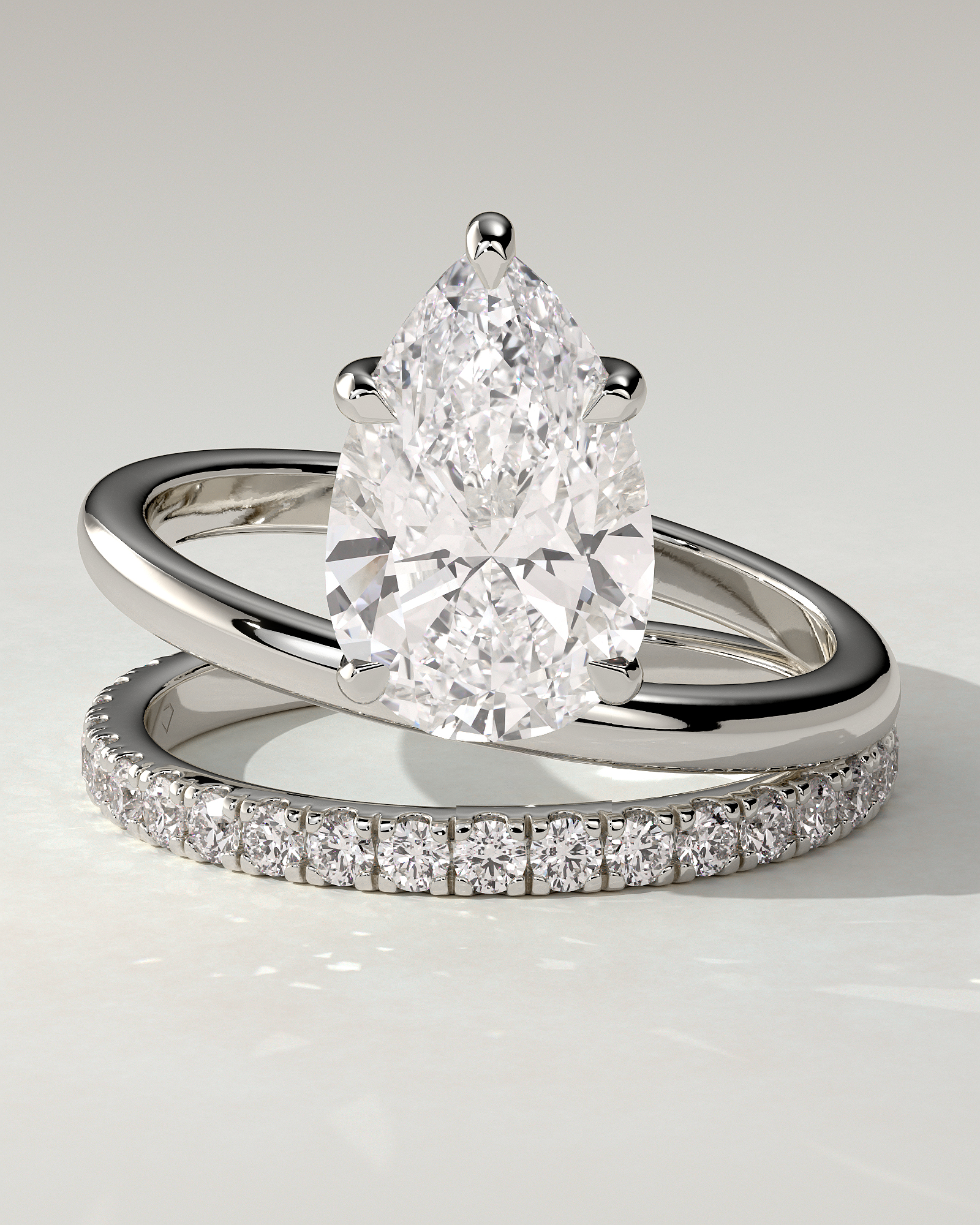 Candice Solitaire Pear Ring