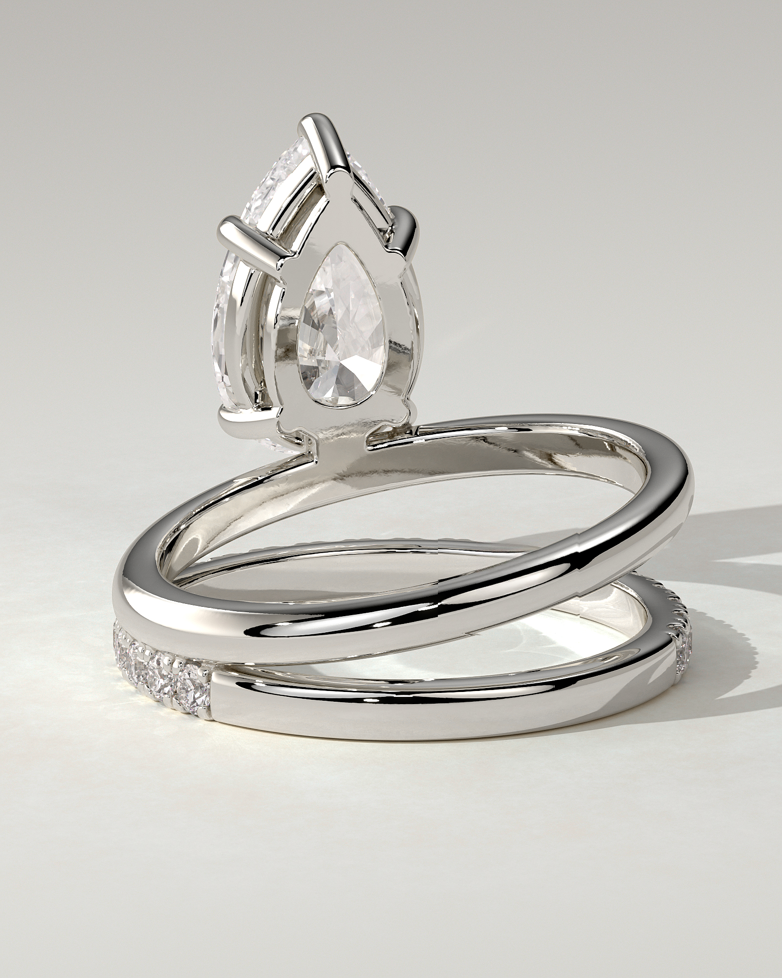 Candice Solitaire Pear Ring