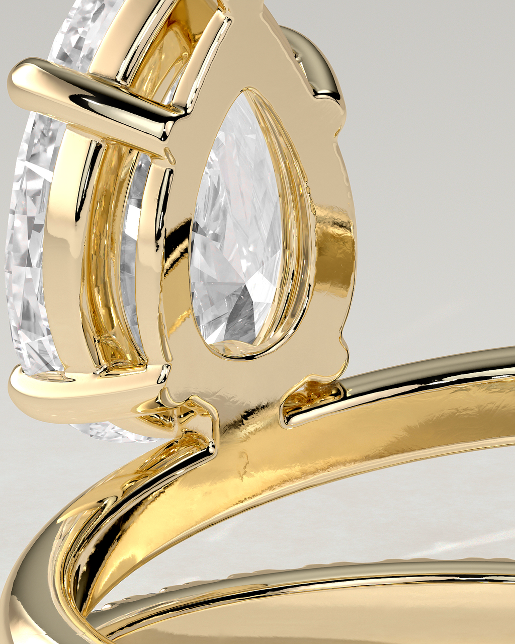 Candice Solitaire Pear Ring