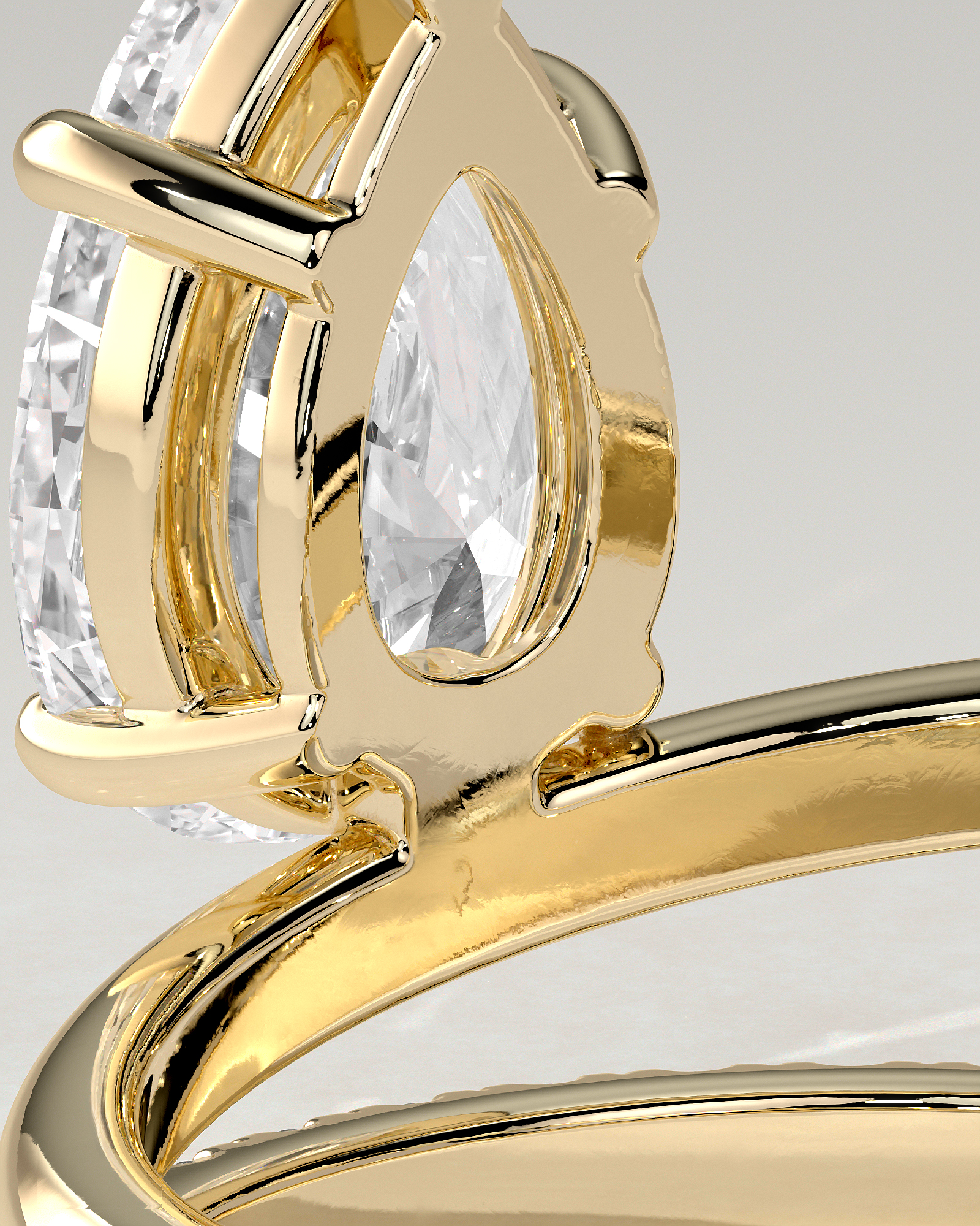 Candice Solitaire Pear Ring