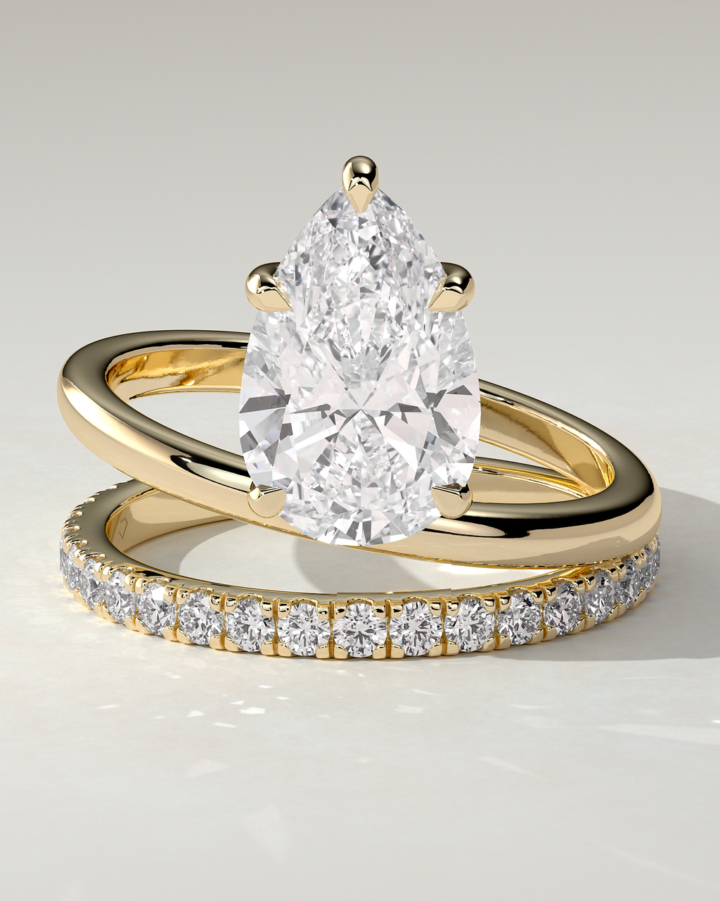 Candice Solitaire Pear Ring