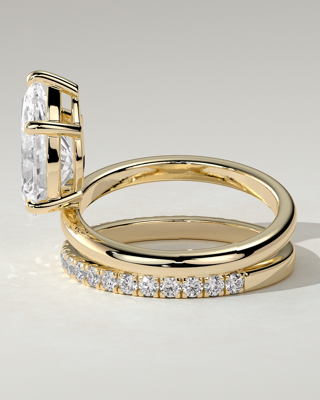 Candice Solitaire Pear Ring