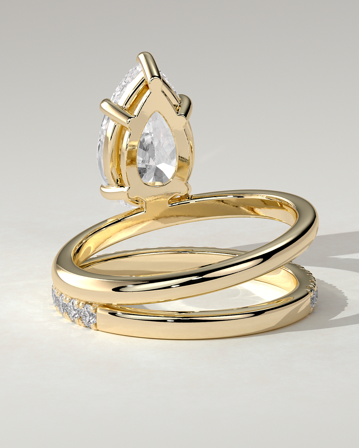 Candice Solitaire Pear Ring