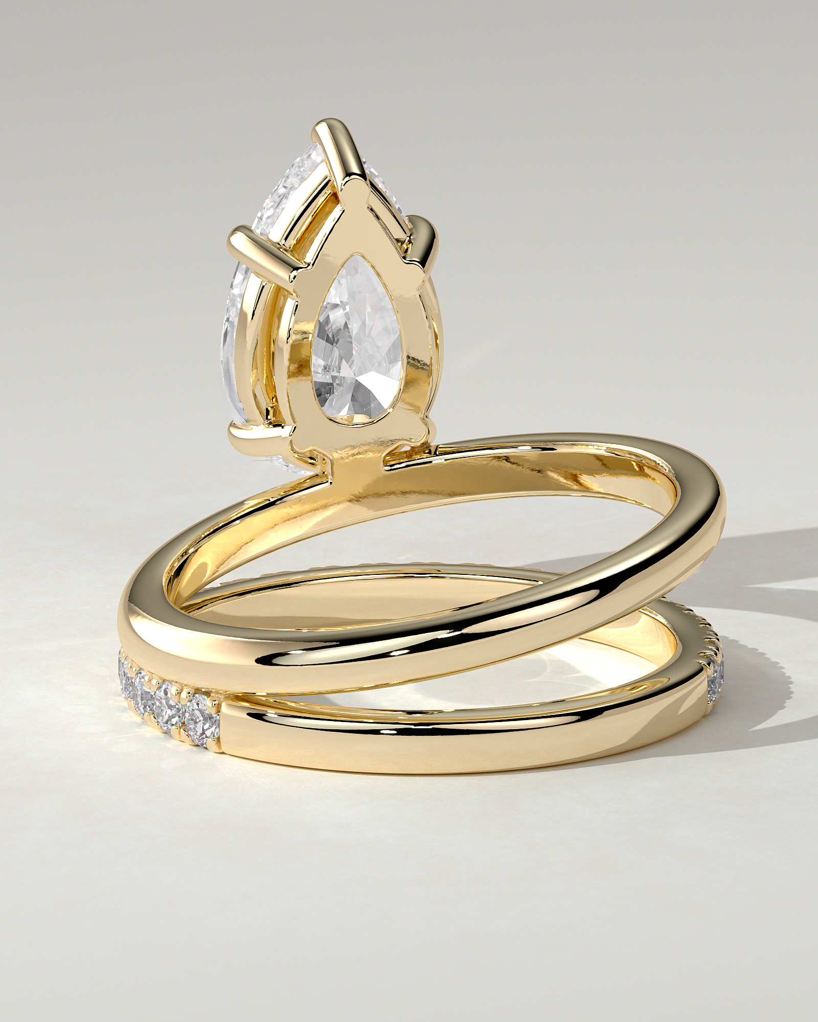 Candice Solitaire Pear Ring
