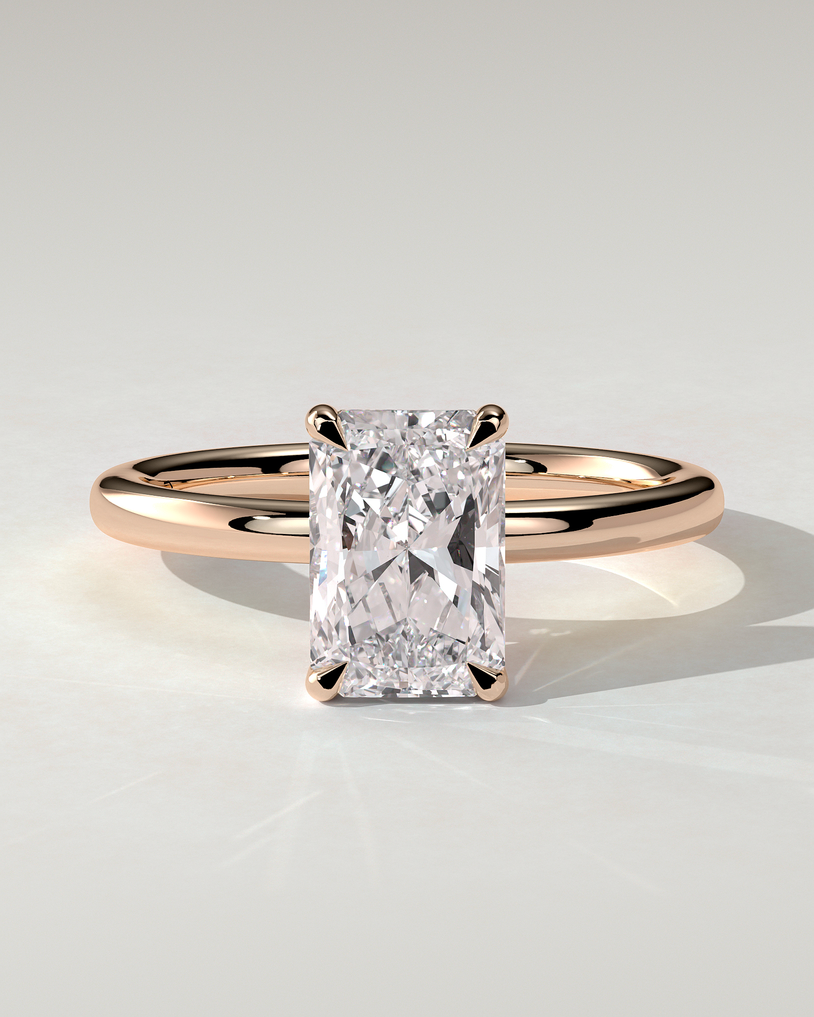 Carly Solitaire Radiant Ring