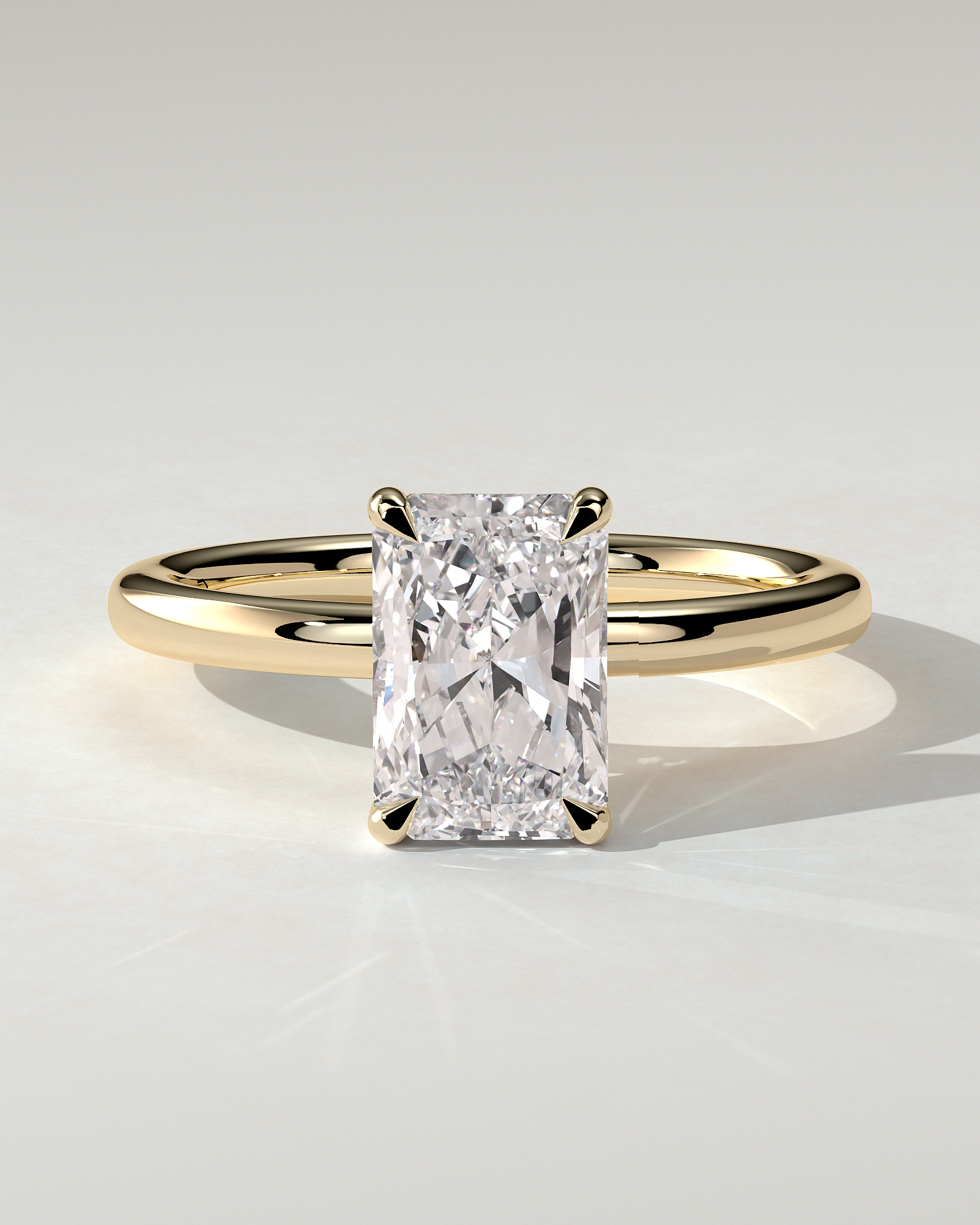 Carly Solitaire Radiant Ring