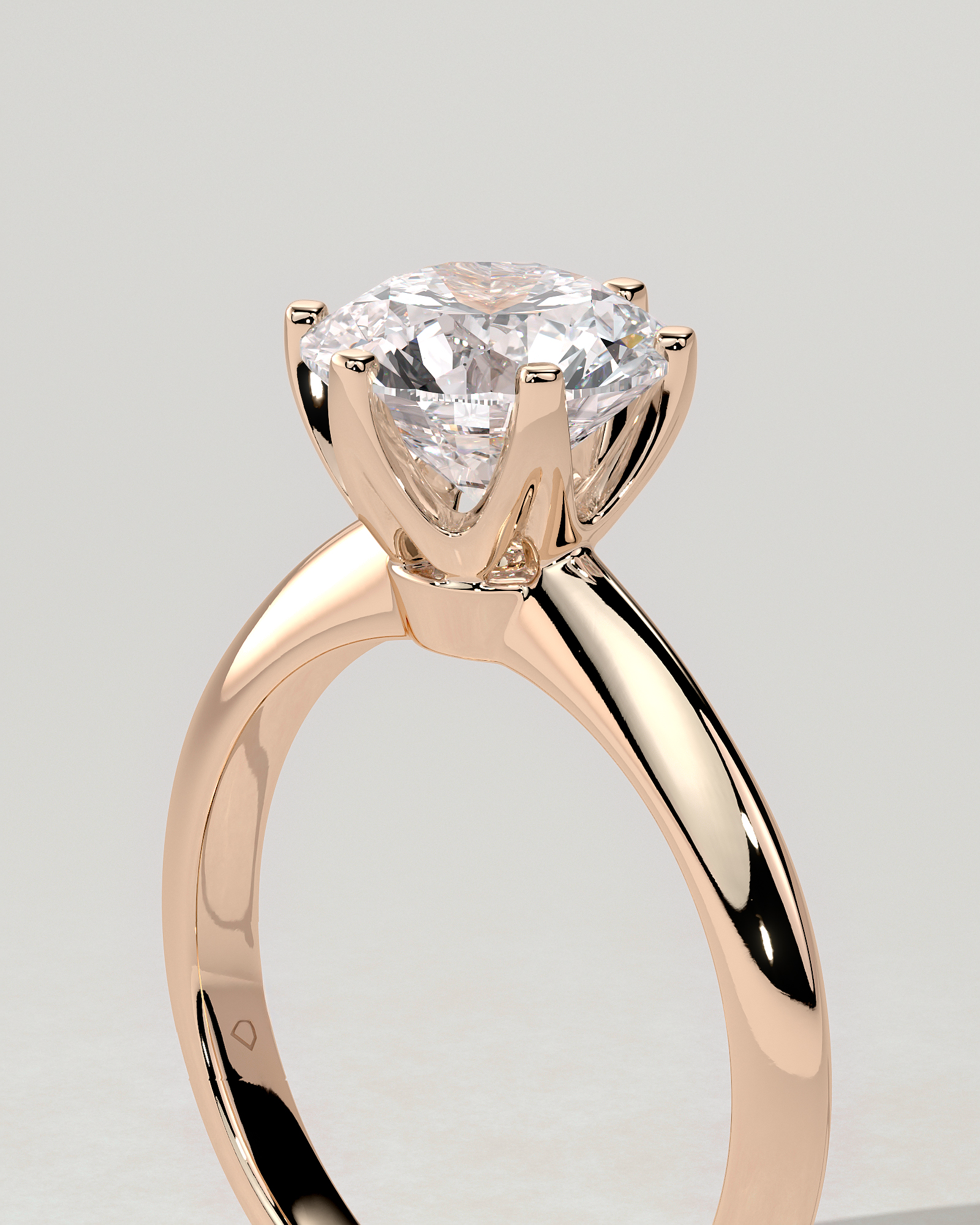 Caroline Solitaire Round Ring