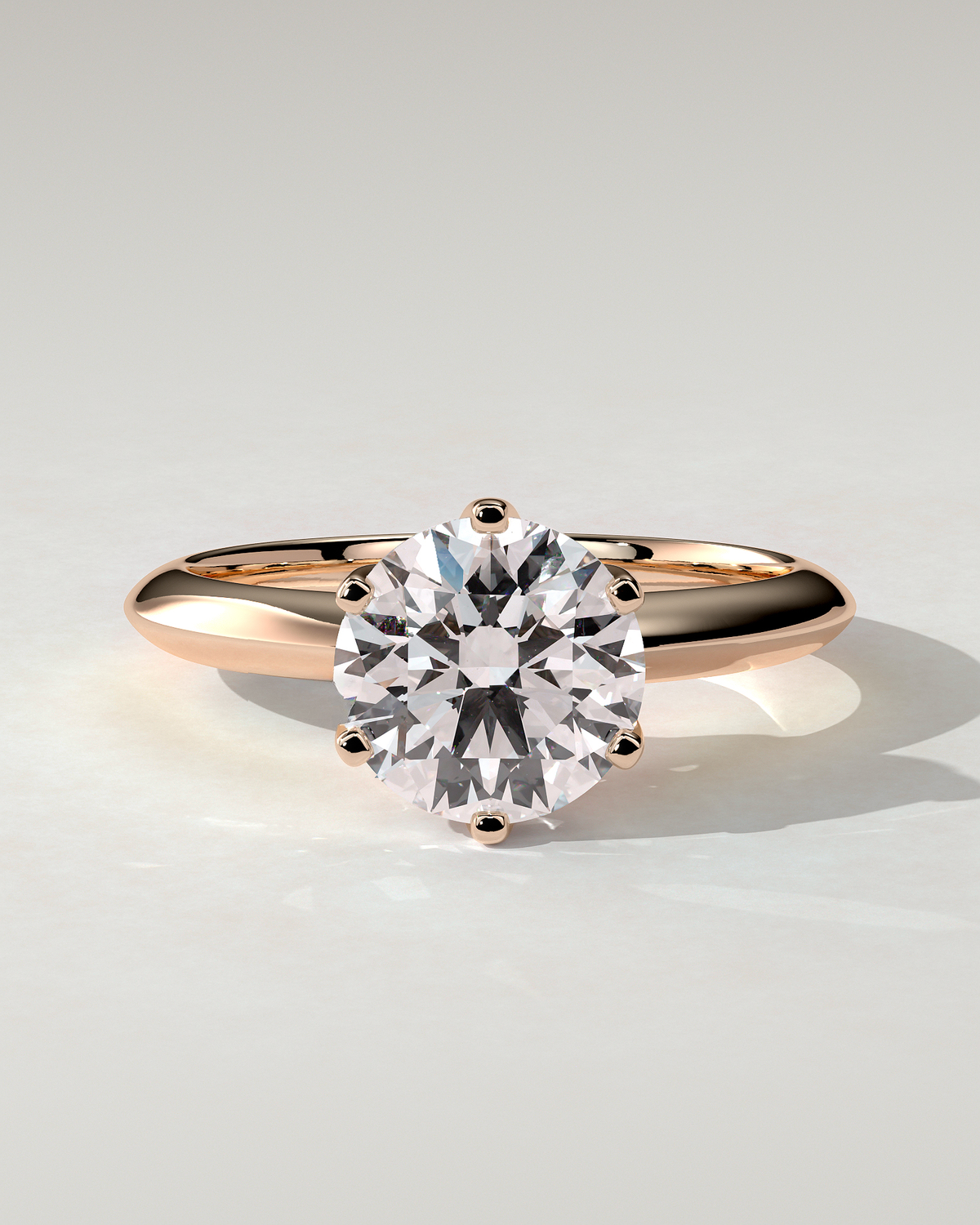 Caroline Solitaire Round Ring