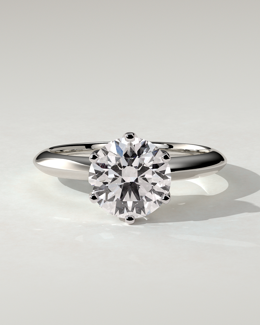 Caroline Solitaire Round Ring