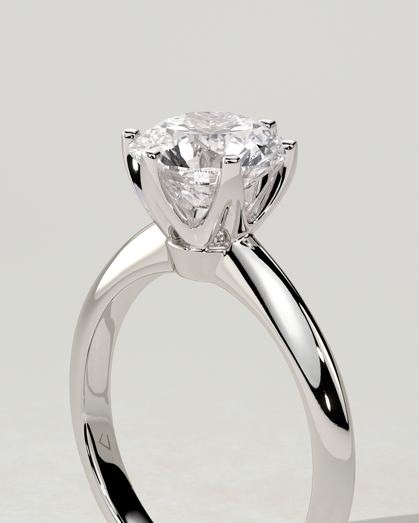 Caroline Solitaire Round Ring