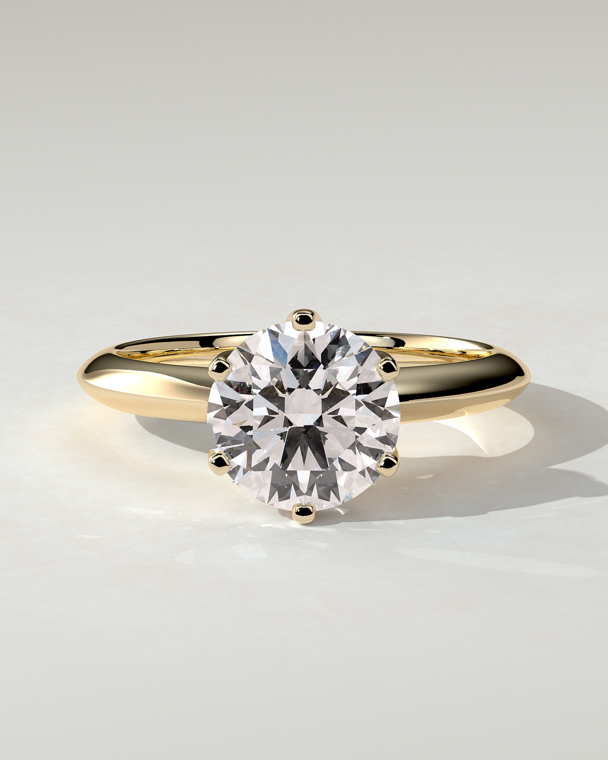 Caroline Solitaire Round Ring
