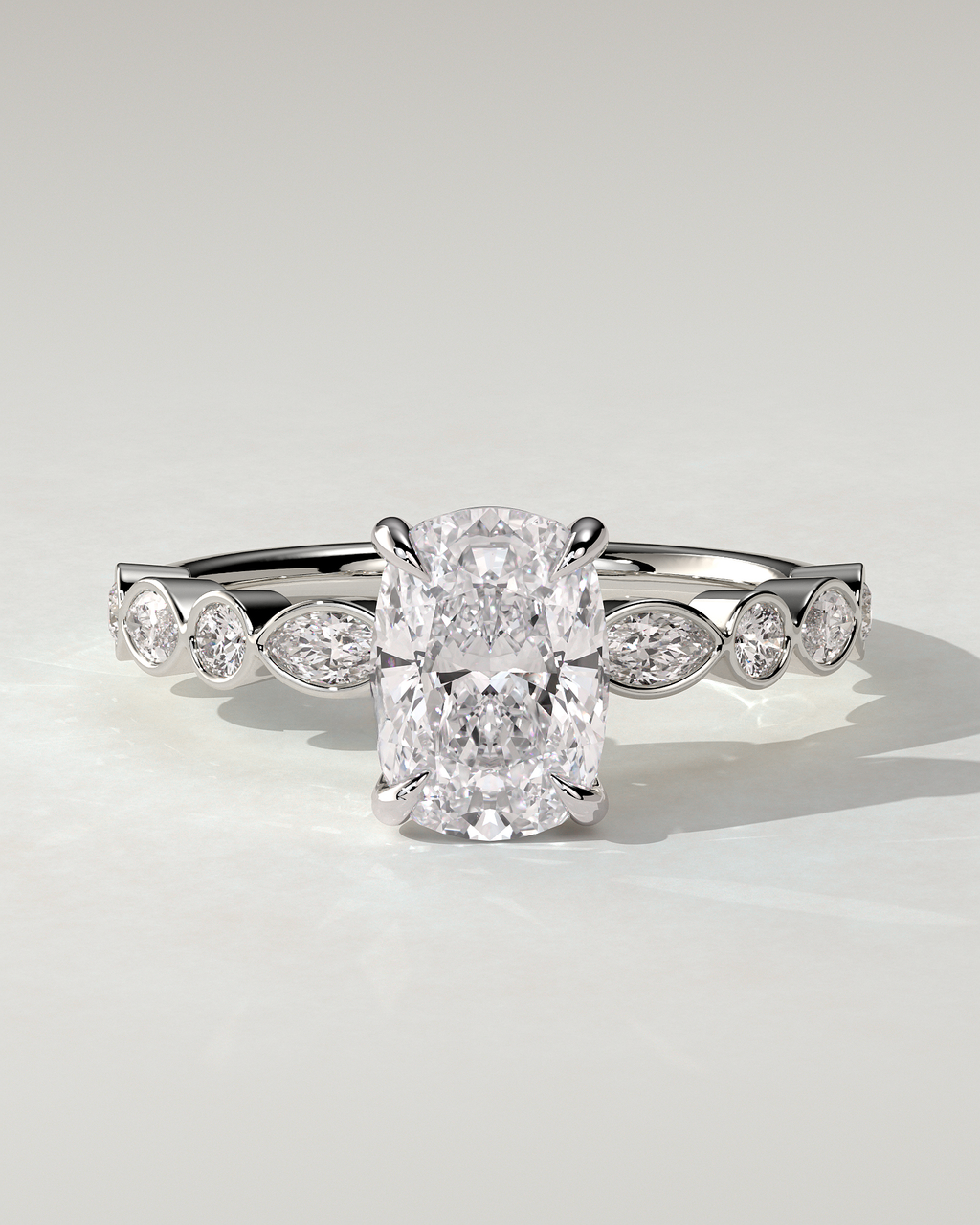 Carrie Solitaire Cushion Ring