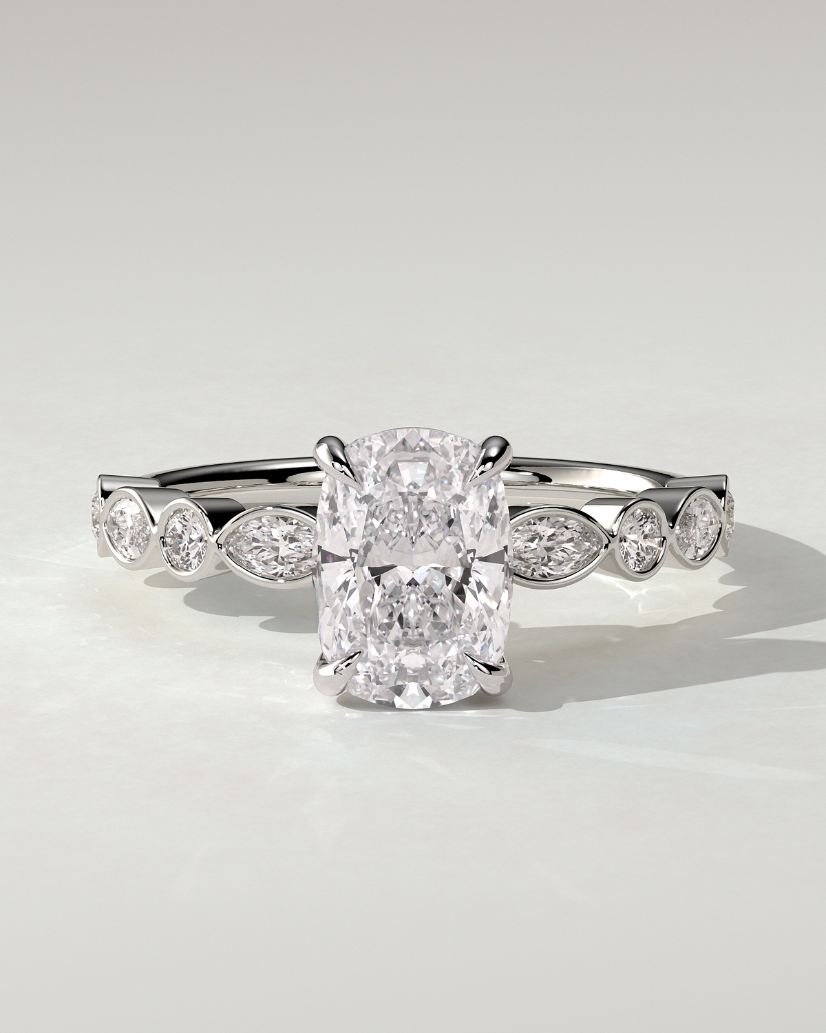 Carrie Solitaire Cushion Ring