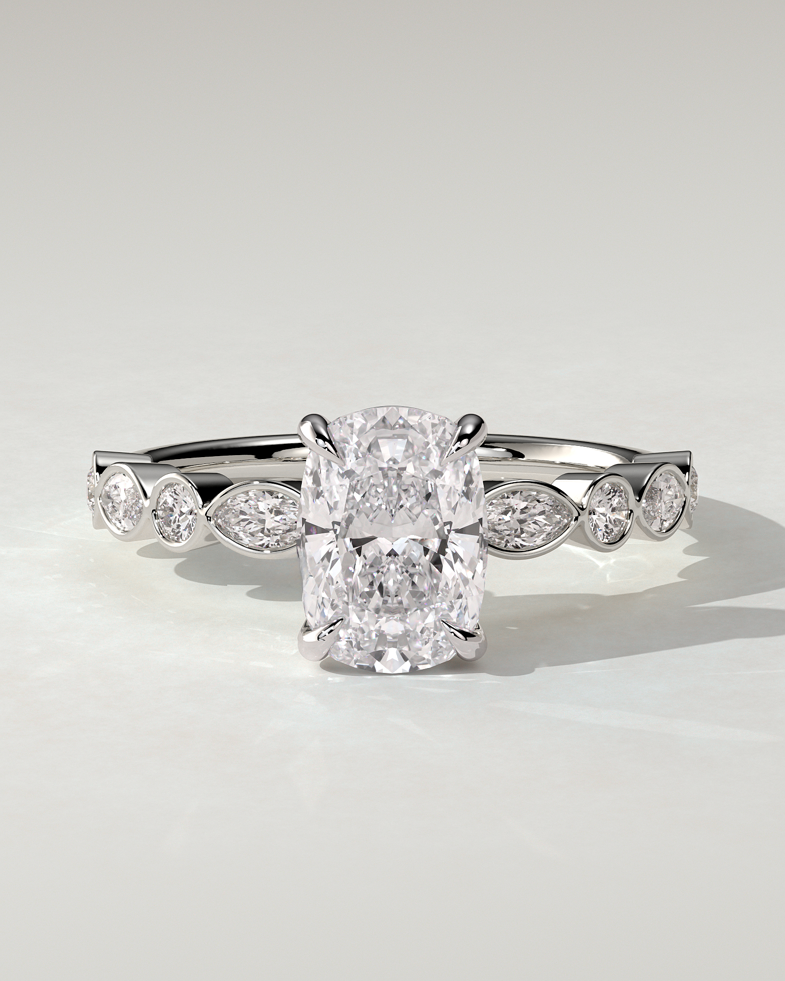 Carrie Solitaire Cushion Ring