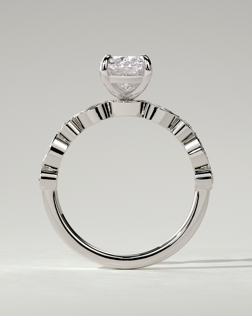 Carrie Solitaire Cushion Ring