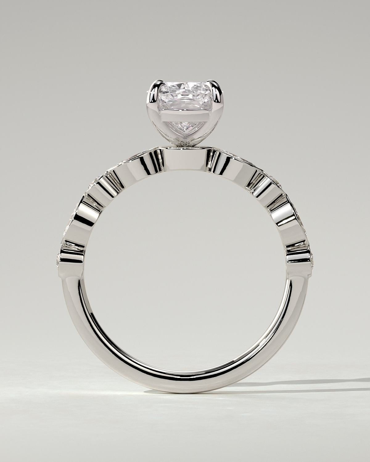 Carrie Solitaire Cushion Ring